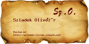 Szladek Olivér névjegykártya