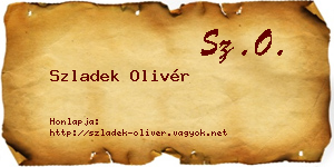 Szladek Olivér névjegykártya